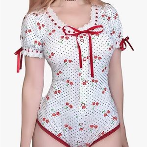 Plus Cotton Cherry Bodysuit